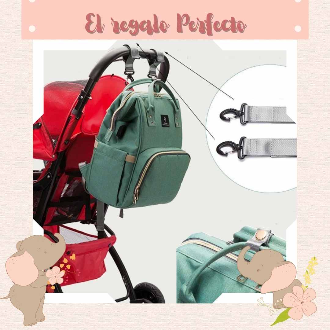 Bolso Pañalera con Cambiador tipo Cuna