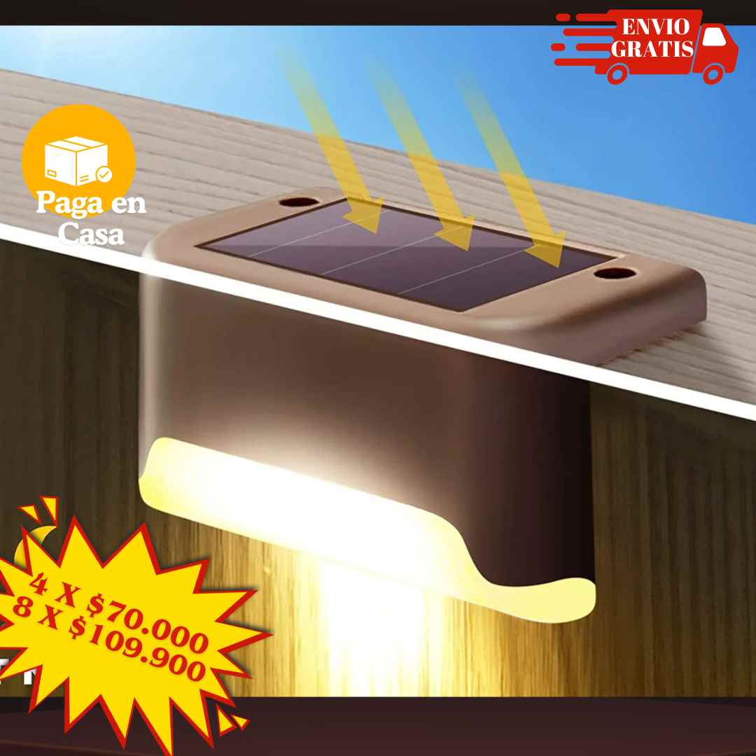 "SolarBloom" Pack 4 Luces led solares $70.000 OFERTA por 2 Packs X8 Lamparas $109.900