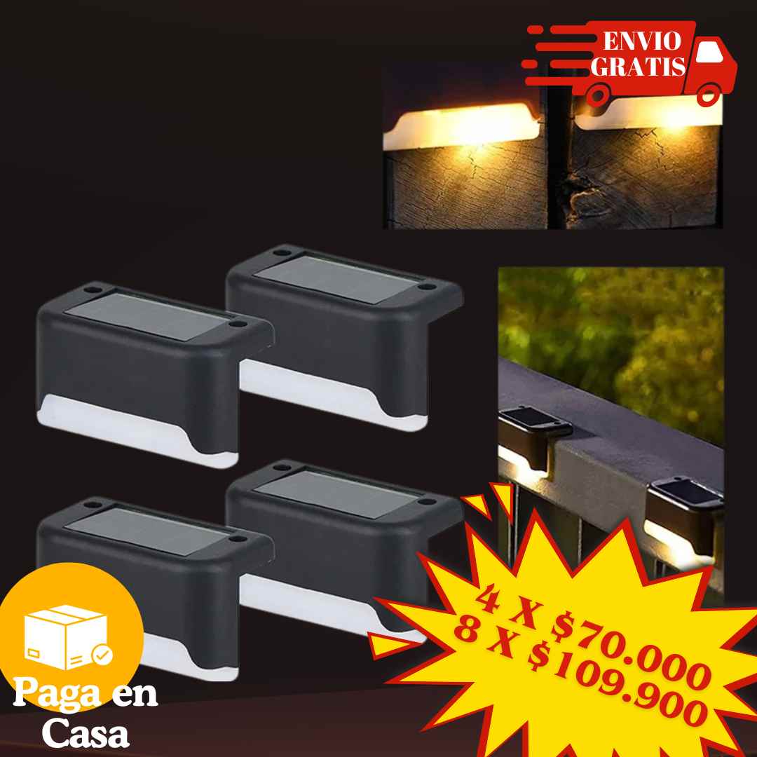 "SolarBloom" Pack 4 Luces led solares $70.000 OFERTA por 2 Packs X8 Lamparas $109.900