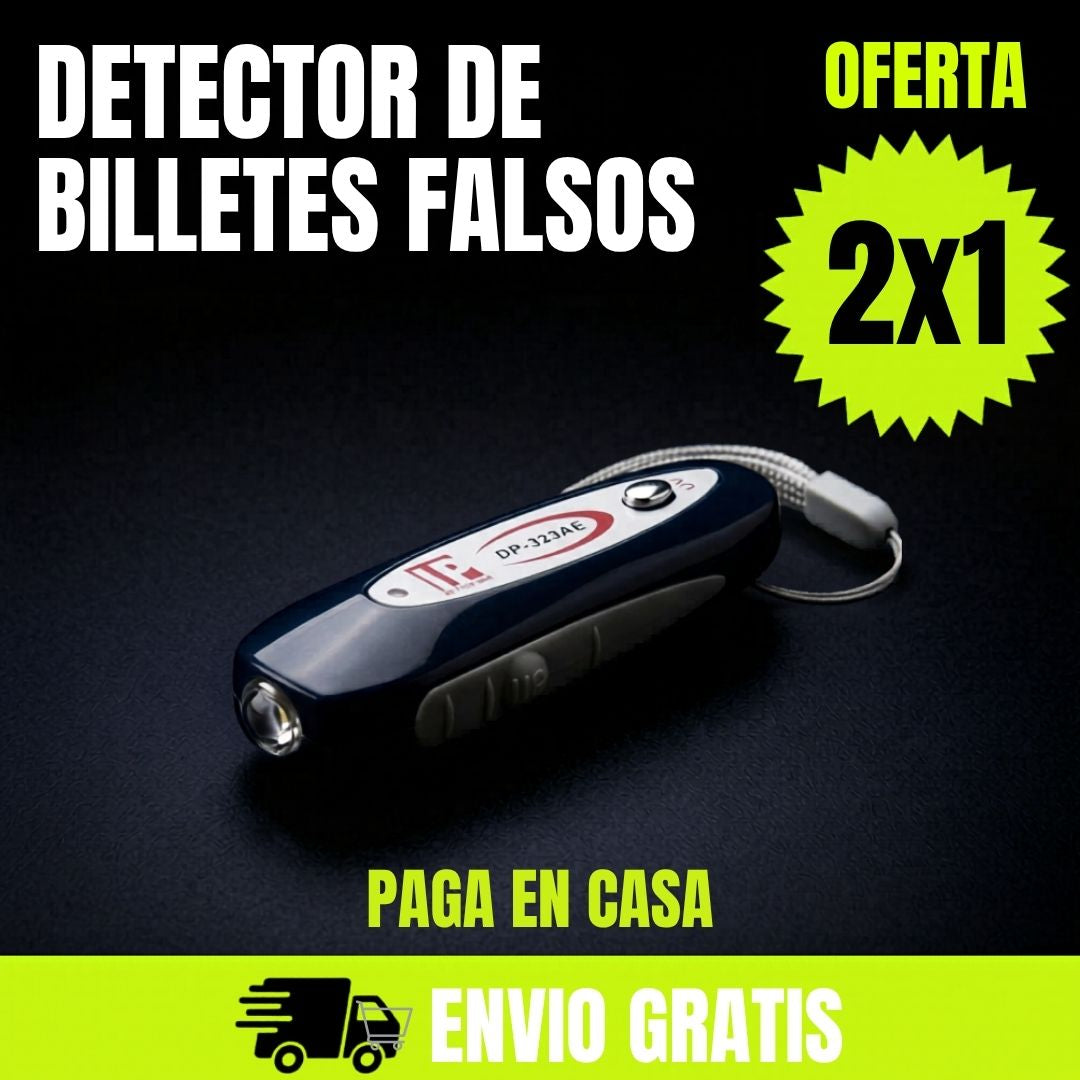 Oferta 2x1 "Detector Probador de Billetes Falsos tipo Llavero" perfecto para el bosillo y el bolso