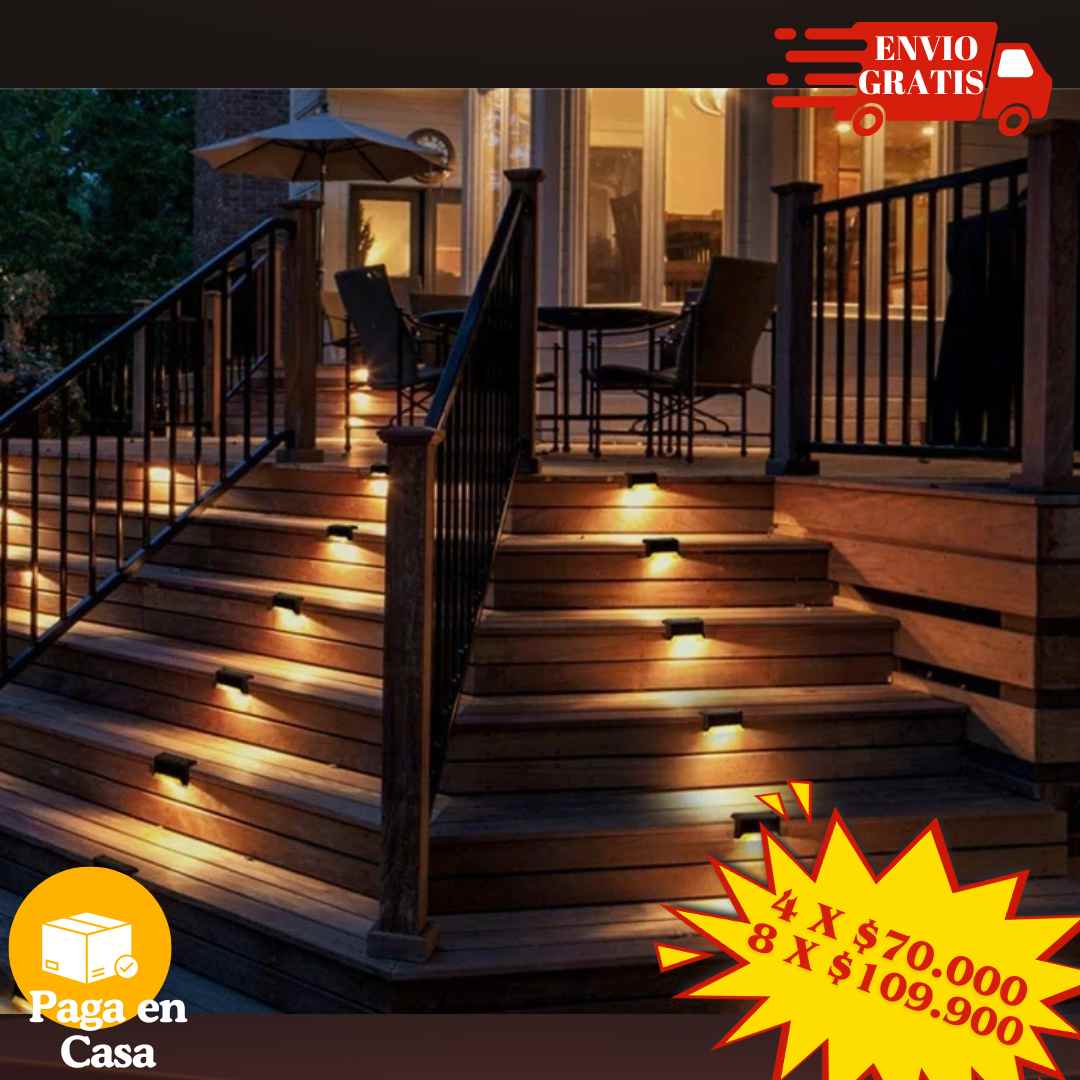 "SolarBloom" Pack 4 Luces led solares $70.000 OFERTA por 2 Packs X8 Lamparas $109.900