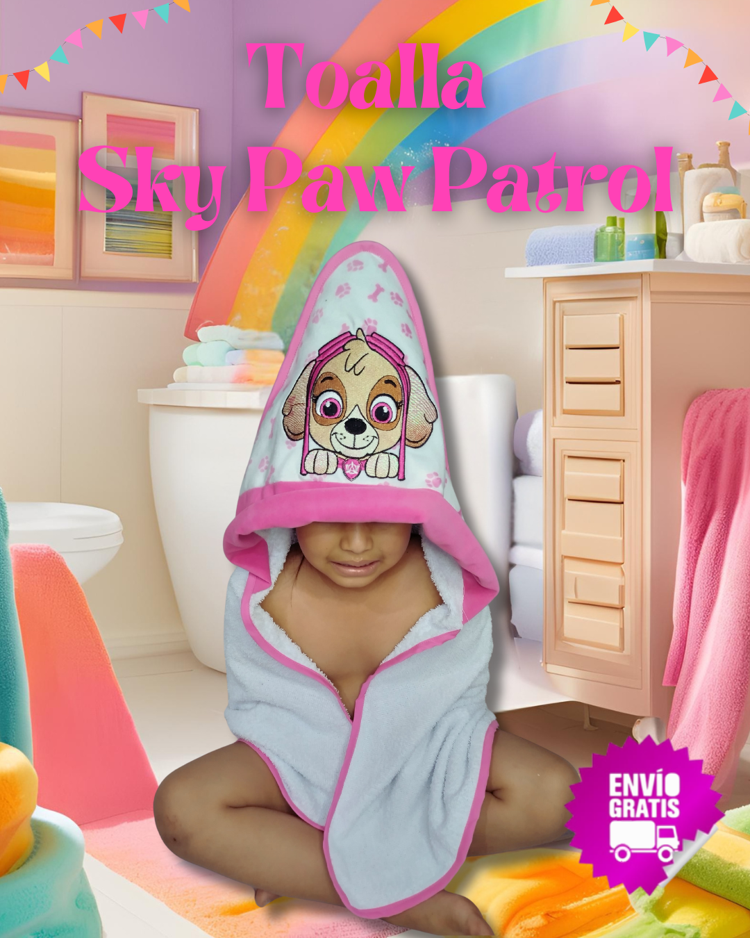 🌈🦄 Toalla Personalizada para Bebes y Niños:✨💦¿Cómo funciona? 🛁 Selecciona la toalla que te enamore. 🧼 Haz tu pedido con un clic. 📞 Nos pondremos en contacto contigo para ultimar cada detalle.