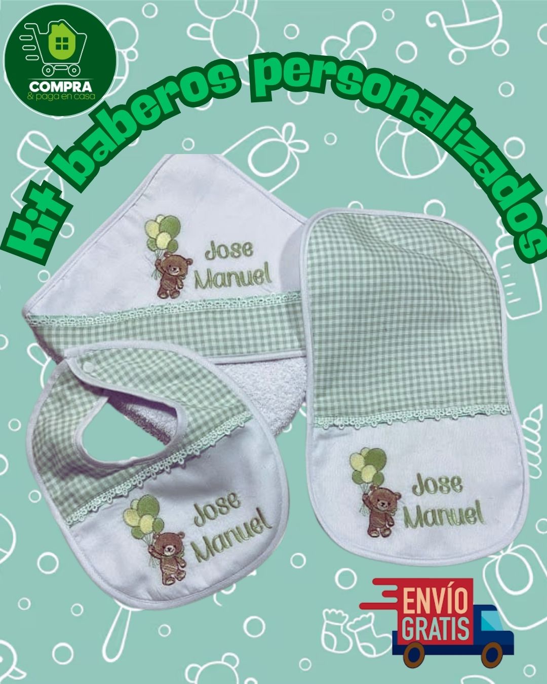 El Regalo Ideal: Baberos y Toalla Personalizados para Bebés 🎉👶