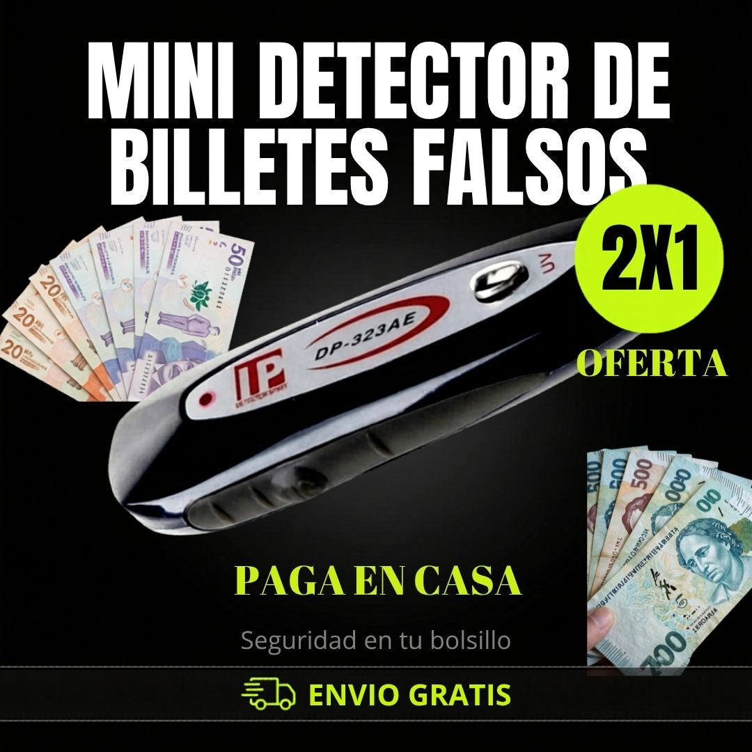 Oferta 2x1 "Detector Probador de Billetes Falsos tipo Llavero" perfecto para el bosillo y el bolso