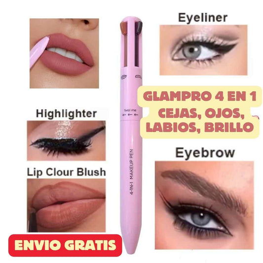 "GlamPro 4 en 1" Lapiz para maquillaje 4 en 1