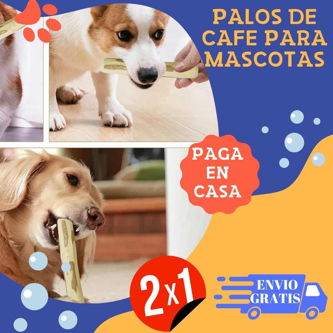 Oferta 2x1 Palos de Cafe para Mascotas "Juguete organico" 1 talla S y 1 talla M