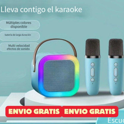 Parlante Karaoke con 2 microfonos