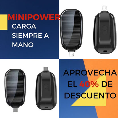 MiniPowerBank elige el tipo de conector