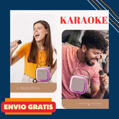 Parlante Karaoke con 2 microfonos