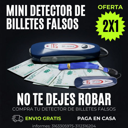 Oferta 2x1 "Detector Probador de Billetes Falsos tipo Llavero" perfecto para el bosillo y el bolso