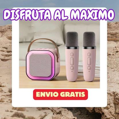 Parlante Karaoke con 2 microfonos