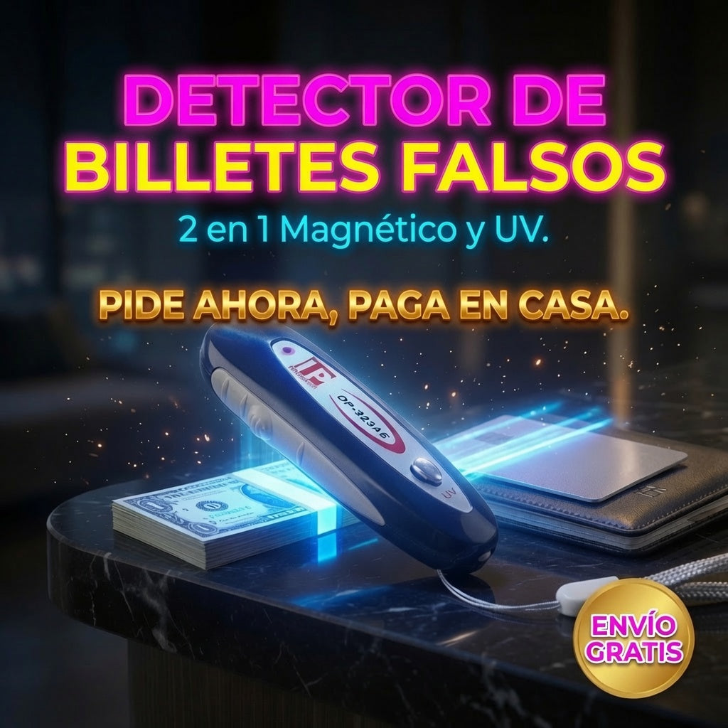 "Detector Probador de Billetes Falsos tipo Llavero" perfecto para el bosillo y el bolso