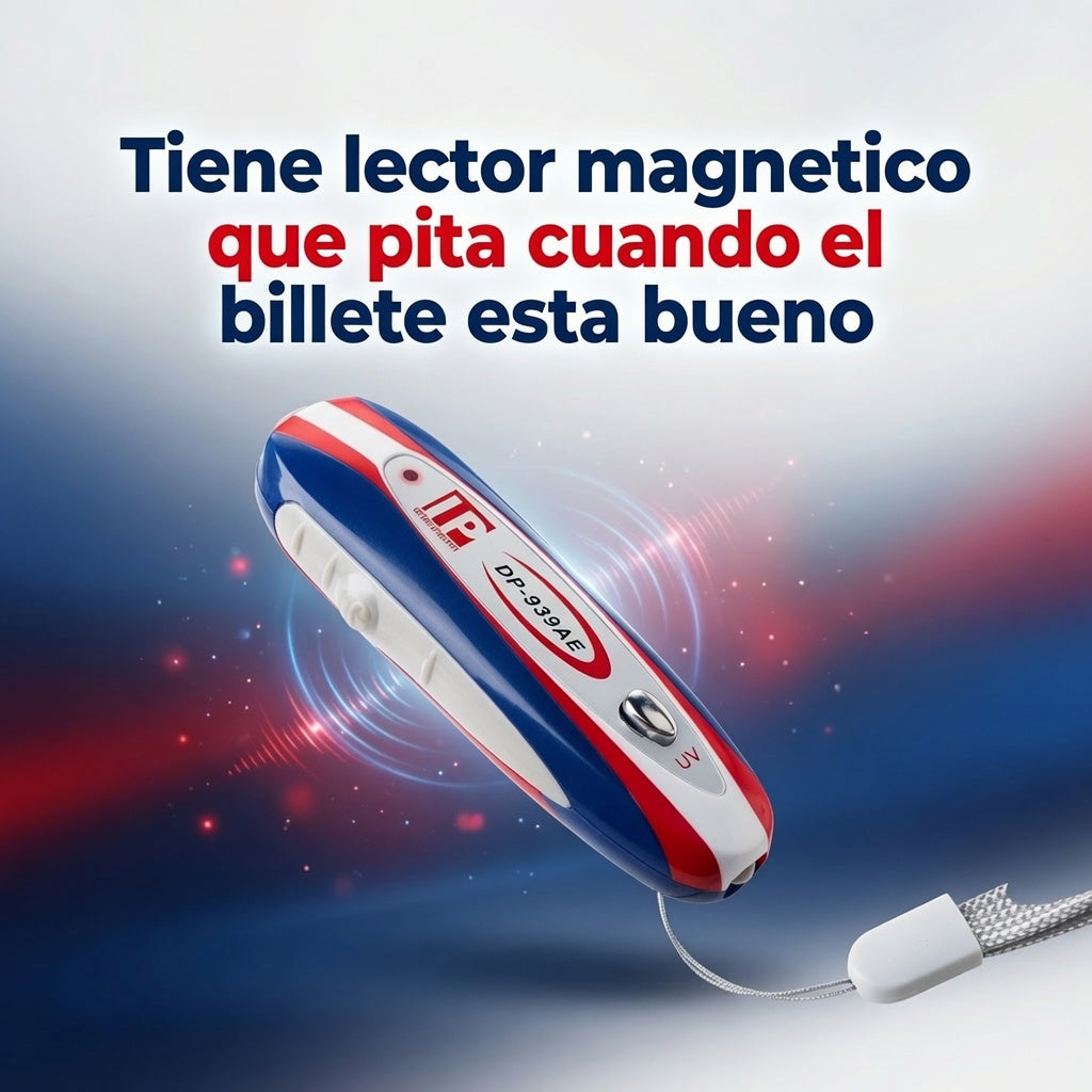 "Detector Probador de Billetes Falsos tipo Llavero" perfecto para el bosillo y el bolso